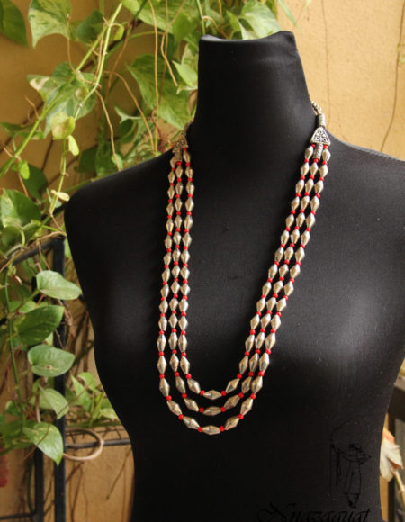 Dholki beads oxidized necklace NOM 805