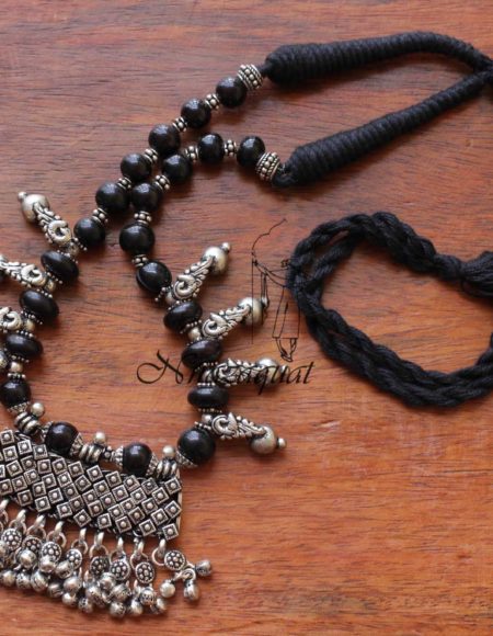 Tribal oxidized thread necklace NND 3316