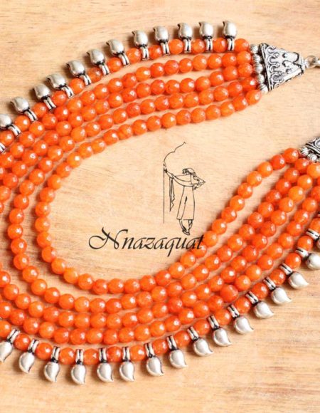 Multi layered tribal oxidized necklace NND 3426