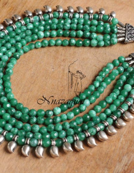 multi layered mauve tribal necklace NND 3440