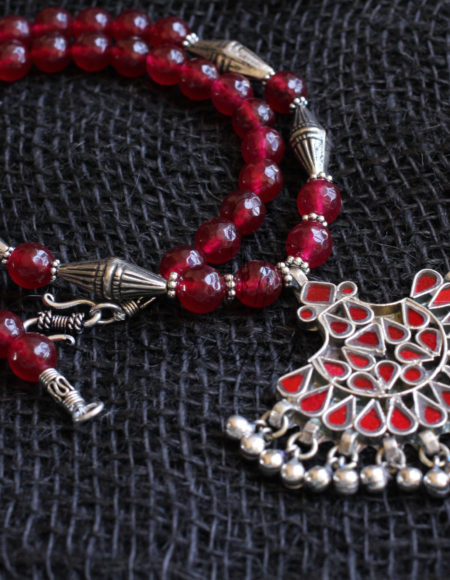 Afghan glass tribal necklace NND 3624