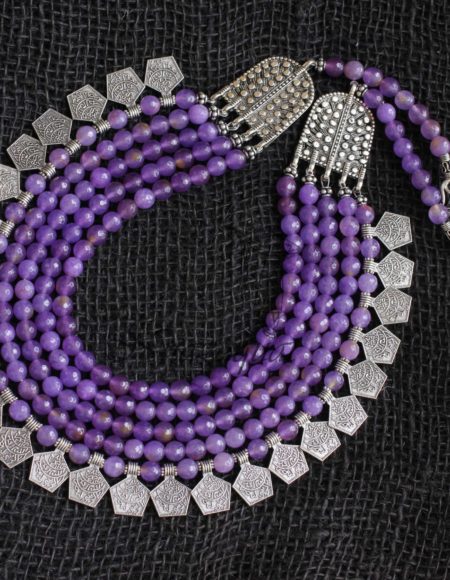 Purple agates necklace NND 3653