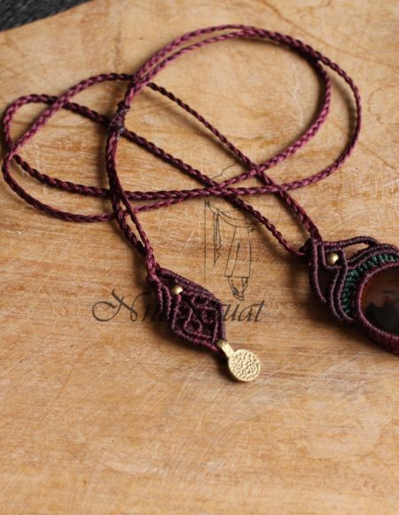 Macrame hand crafted Bohemian necklace NND 3943