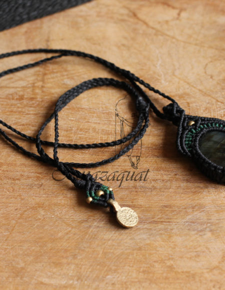 Macrame hand crafted Bohemian necklace NND 3944