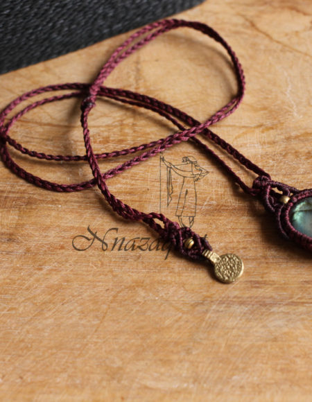Macrame hand crafted Bohemian necklace NND 3946