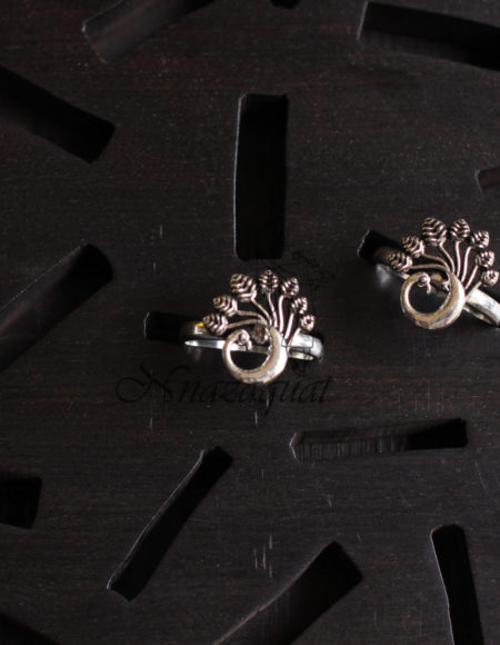 Pure silver handcrafted toe rings SS 291