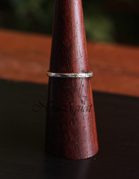 Pure silver hammered finger ring SS 352