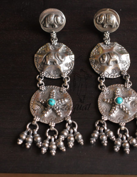 Bohemian pure silver earrings SS 527