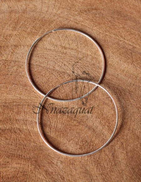 Pure Silver Hoop Bali 60 mm SS 587