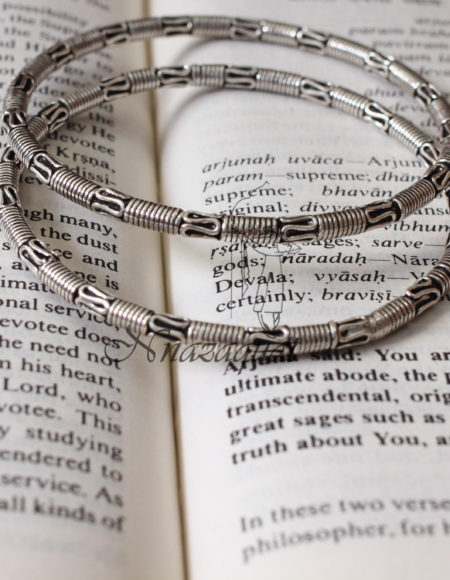 Pure silver hand crafted bangles SS 873