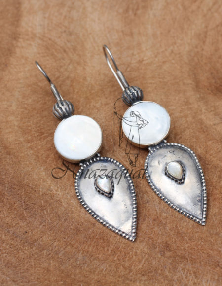 Pure silver mother of pearl earrings SS 915