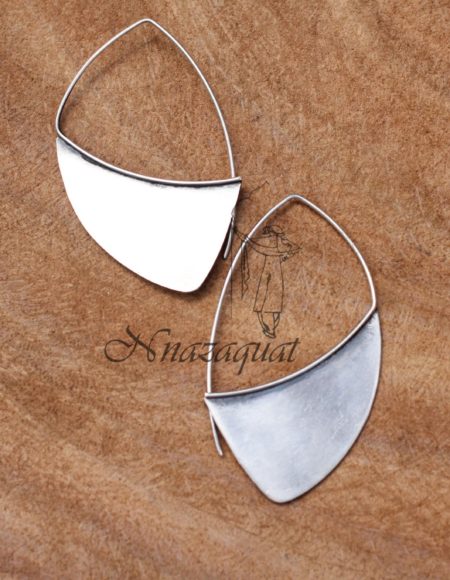 Pure silver asymmetrical earrings SS 918