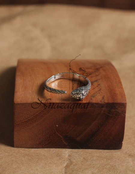 Pure silver snake finger ring SS 1037
