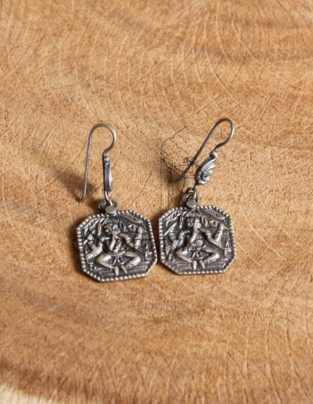 Pure silver handcrafted Ganesha earrings SS 1111