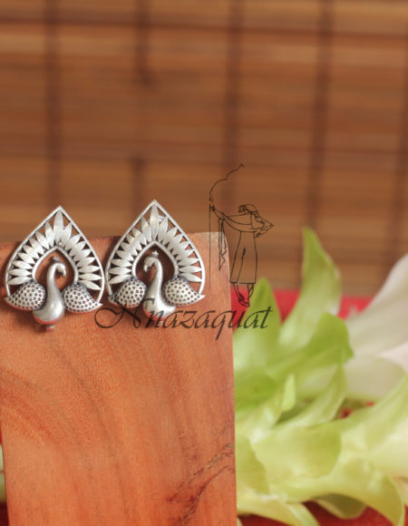 Pure silver ear studs SS 975