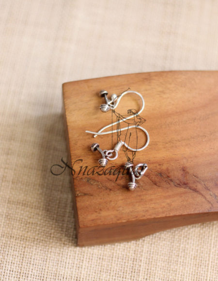 Pure silver earrings and pendant set SS 1251