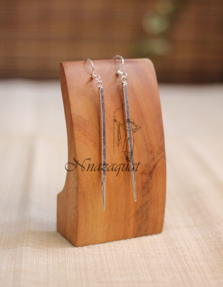 Pure silver dangler stick earrings SS 1258