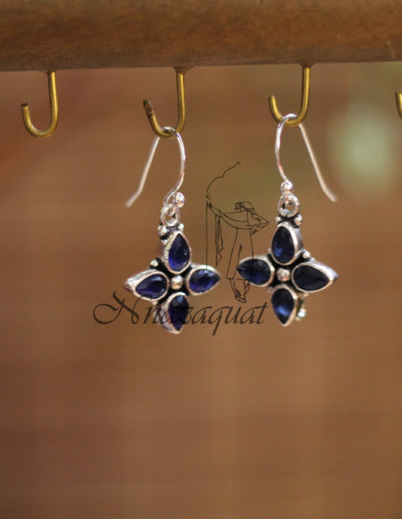 Pure silver dangler stone earrings SS 1281
