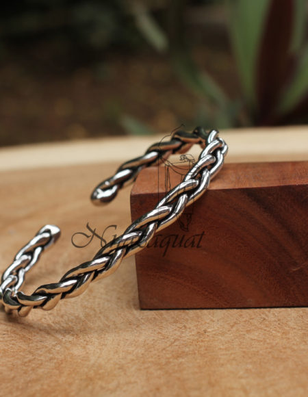 Pure silver handcrafted braided kada/bangle SS 1289