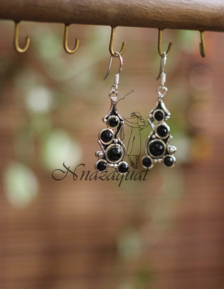 Pure silver handcrafted studded earrings SS 1354