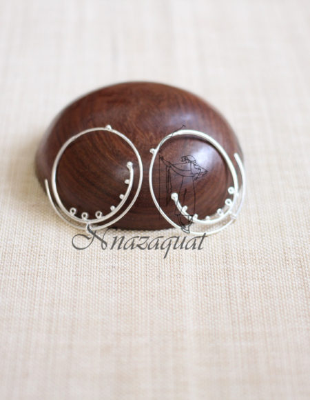 Pure silver handcrafted silver earrings SS 1357