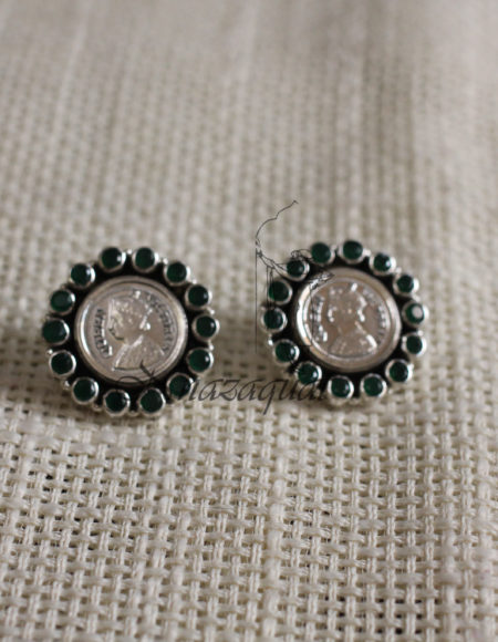 Pure silver handcrafted stud earrings SS 1459