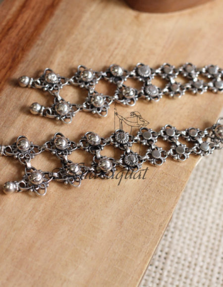 Pure silver handcrafted long earrings SS 1469