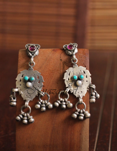 Pure silver handcrafted studs SS 1483