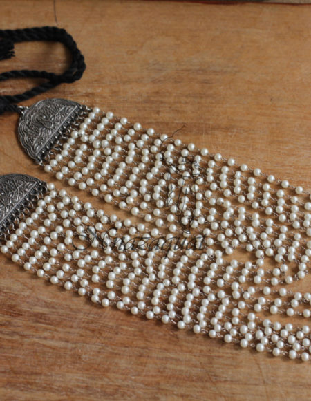 Silver lookalike Multi layer necklace SLA 16