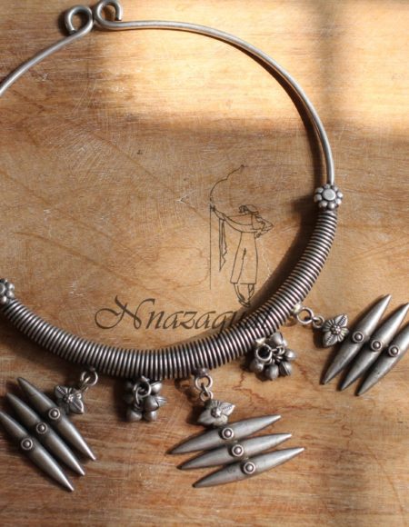 Silver lookalike Tribal choker SLA 32