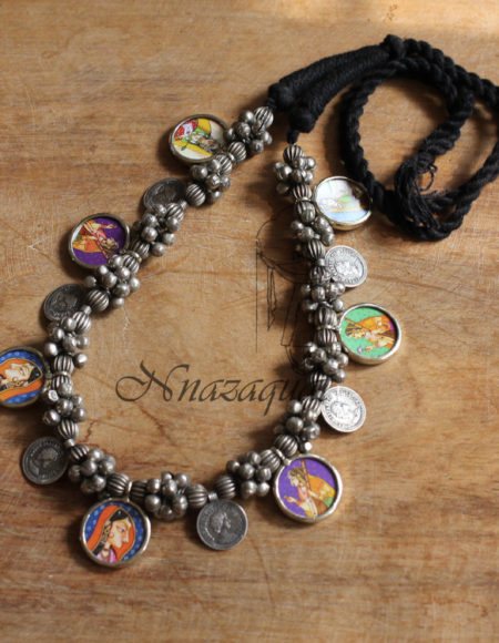 Silver lookalike Tribal necklace SLA 56