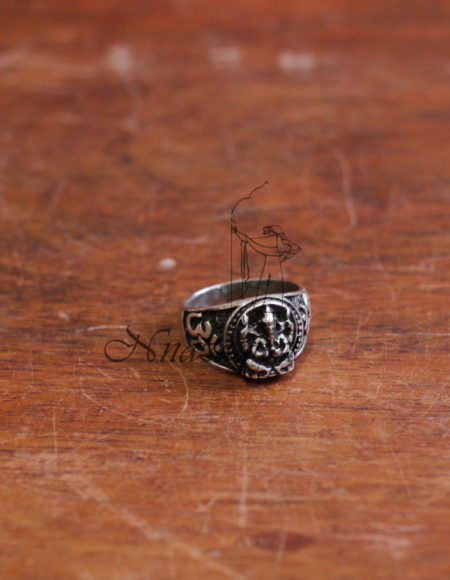 Pure silver Ganesh ring SS 1599