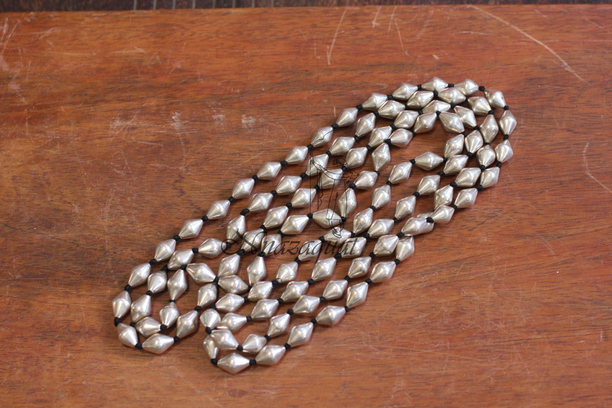 Pure Silver handcrafted Long Dholki necklace SS 1618