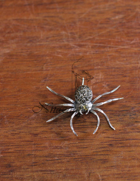 Pure silver spider brooch pin SS 1663