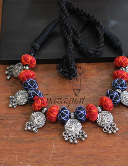 Pure silver handcrafted thread necklace SS 1735