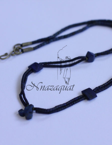 Lapis handcrafted thread necklace SS 1747