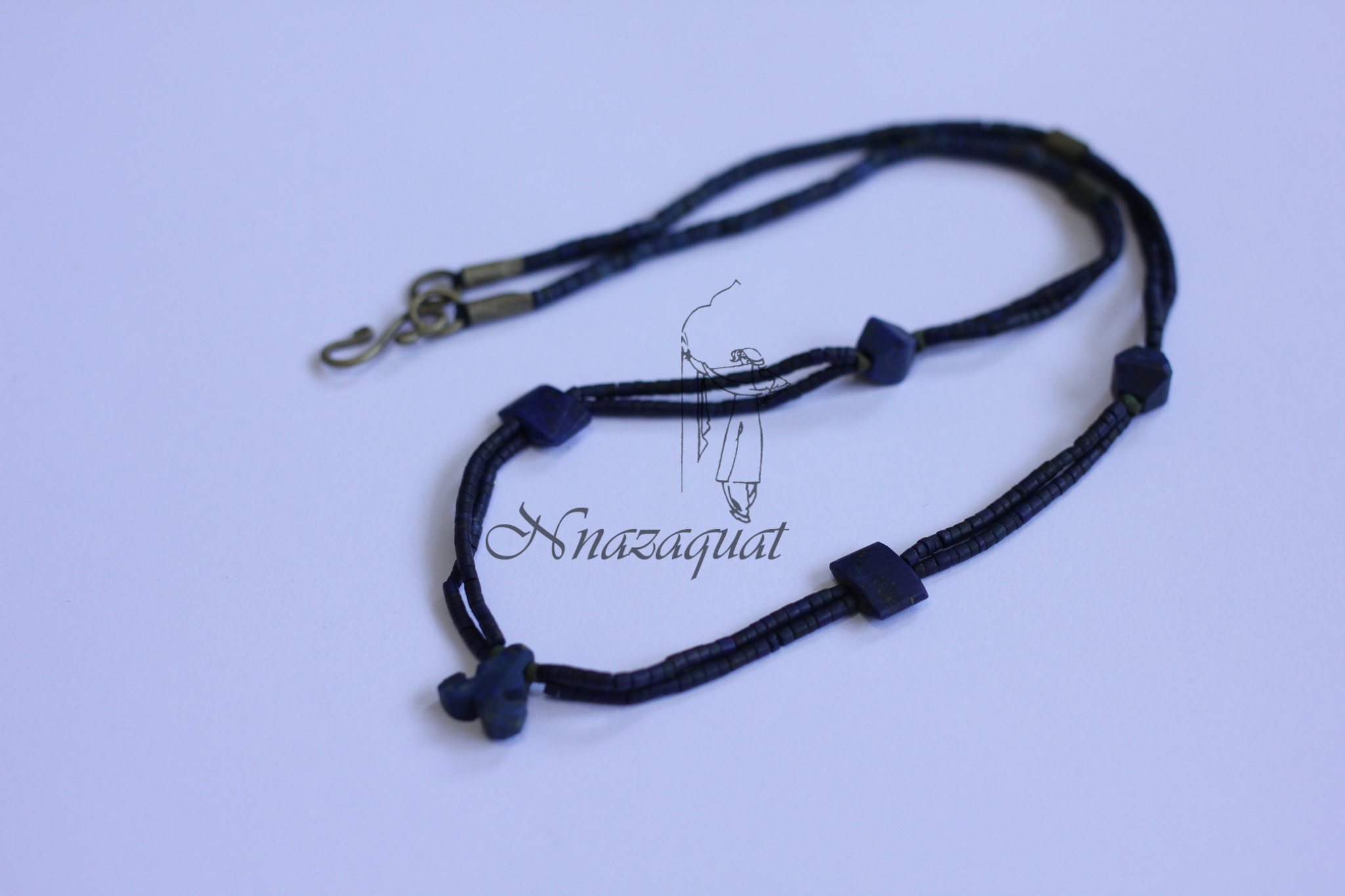 Lapis handcrafted thread necklace SS 1747