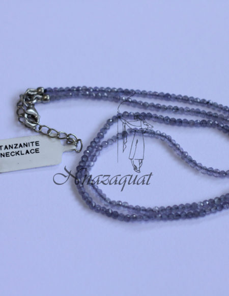 Tanzanite handcrafted necklace SS 1750