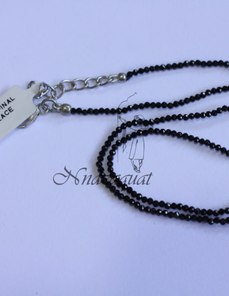 Black spinal handcrafted necklace SS 1753