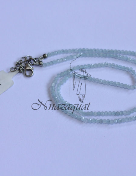 Aquamarine handcrafted necklace SS 1757