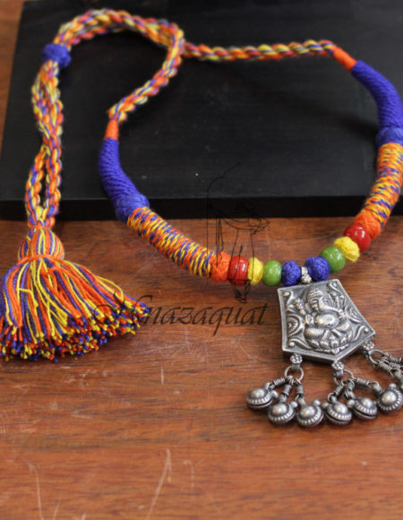 Pure silver handcrafted thread necklace SS 1786
