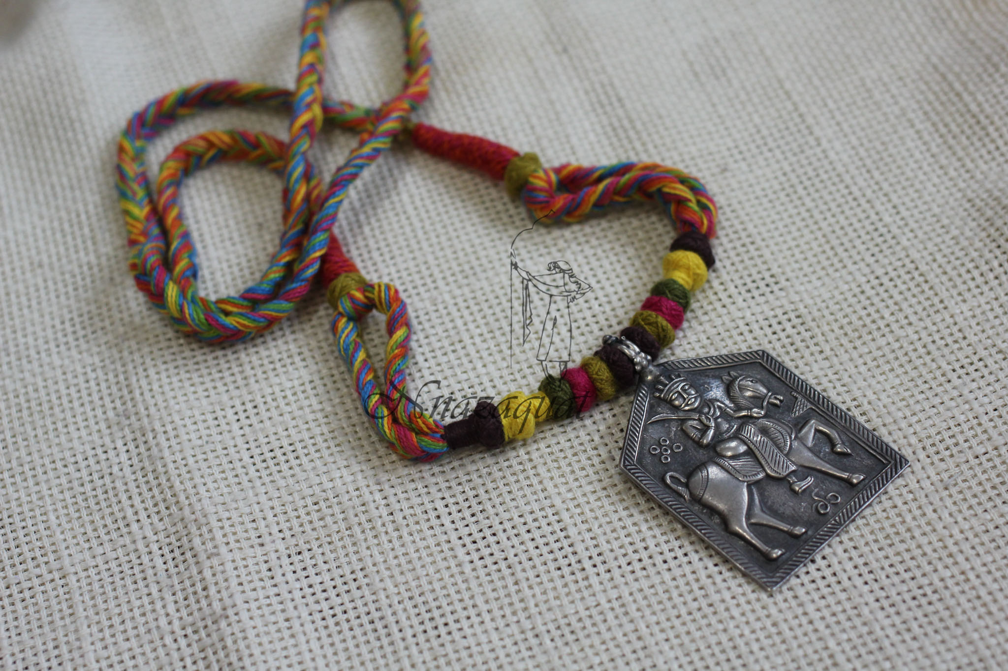Pure silver handcrafted thread necklace SS 1794