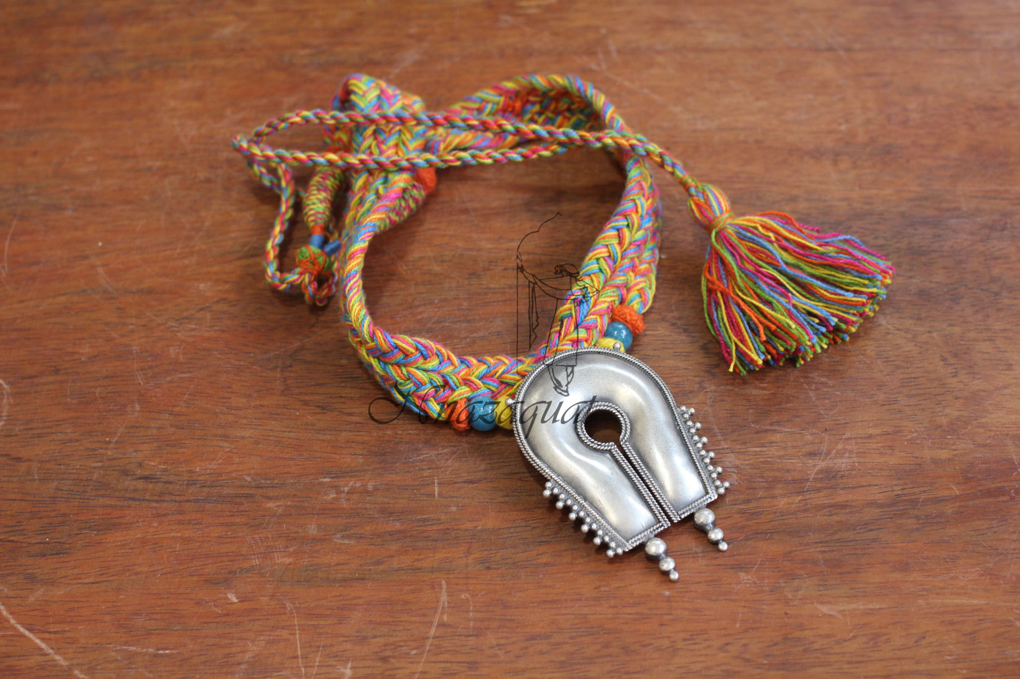 Pure silver handcrafted thread necklace SS 1797