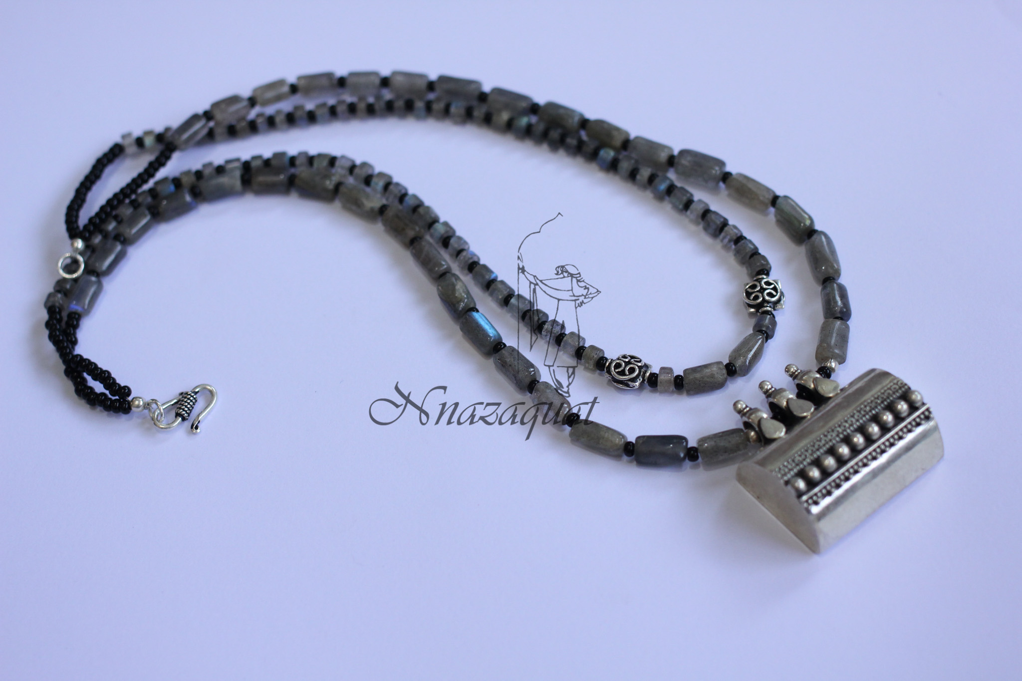 Double layer rutile necklace SS 998