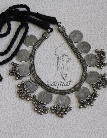 Silver lookalike Tribal necklace SLA 63