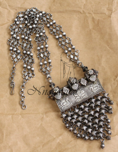 Silver lookalike Tribal necklace SLA 66