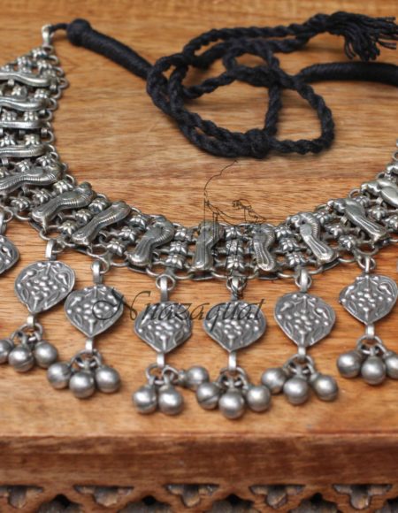 Silver lookalike Tribal necklace SLA 72