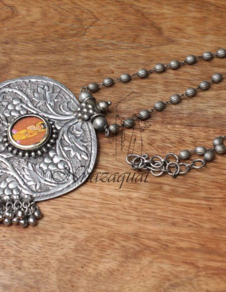 Silver lookalike Tribal necklace SLA 73