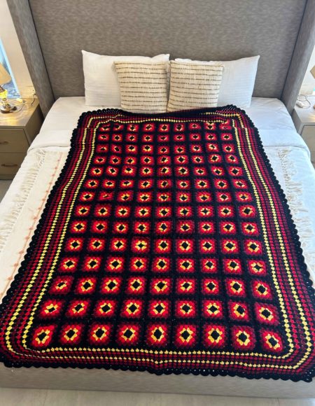 Granny Square Crochet Throw CR 11