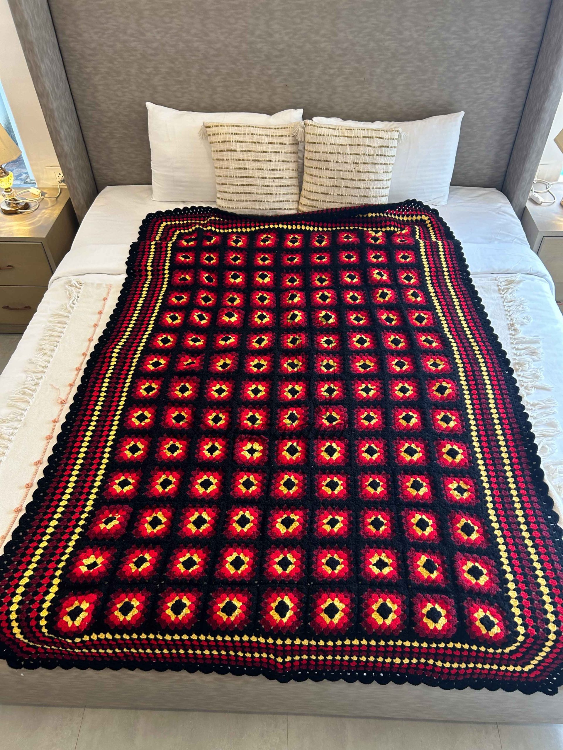 Granny Square Crochet Throw CR 11
